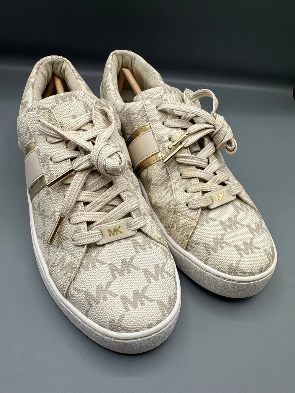 Michael Kors Women's Juno Stripe Lace-Up Sneakers